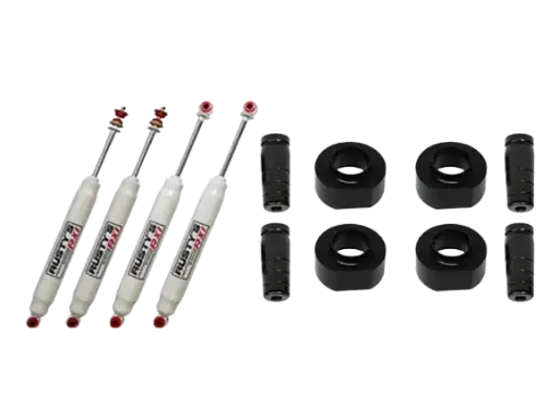 Rusty's kit tamponi sottomolla, tamponi finecorsa allungati e ammortizzatori (2")
